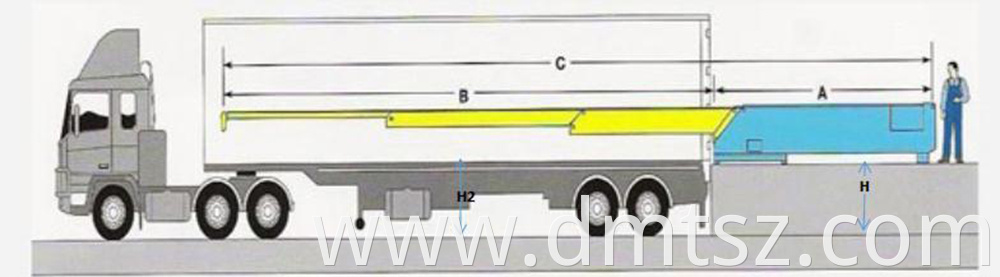 4 section loading and unloading equipment conveyor